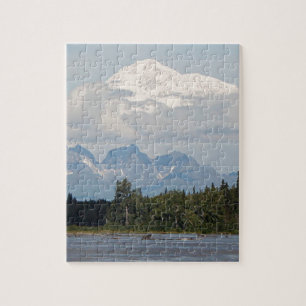 Denali, Mt McKinley, uit de rivier de Alaska, VS 3 Legpuzzel