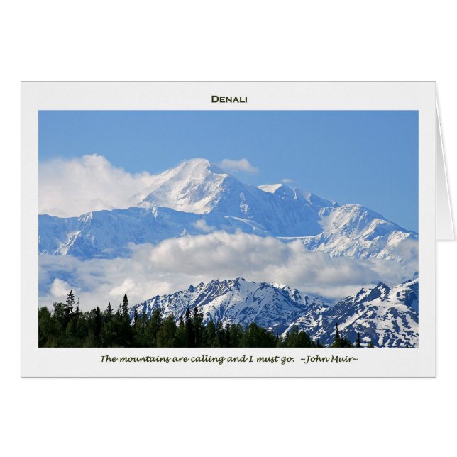 Denali/Mtns bellen-J Muir/met grens (Voorkant Horizontaal)