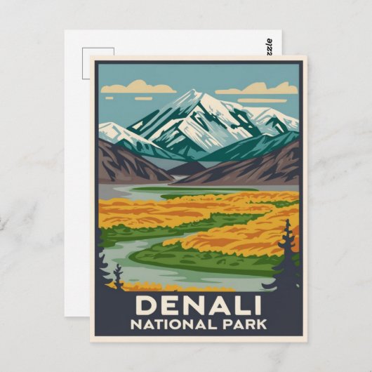 Denali Nationaal Park Alaska Mount Briefkaart (Voorkant / Achterkant)