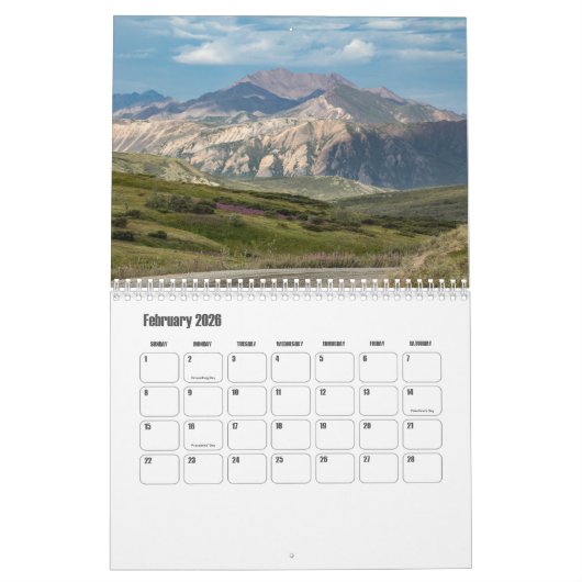Denali Nationaal Park en Preserve-Alaska Kalender (Feb 2026)