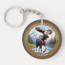 Denali Nationaal Park en Preserve Alaska Sleutelhanger