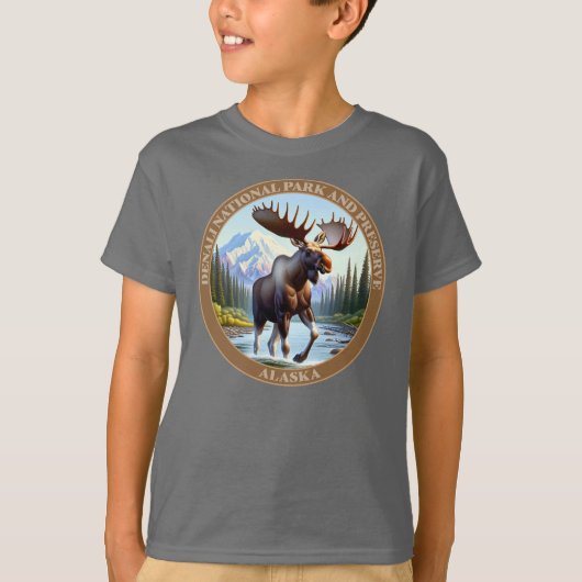 Denali Nationaal Park en Preserve Alaska T-shirt (Voorkant)
