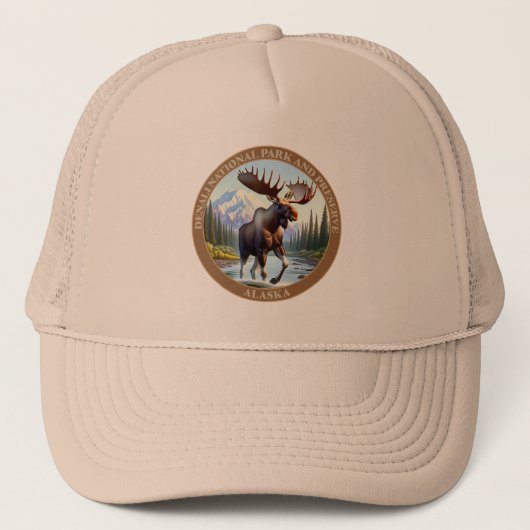 Denali Nationaal Park en Preserve Alaska Trucker Pet (Voorkant)