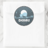 Denali Nationaal Park Herten Ronde Sticker (Tas)