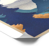 Denali Nationaal Park Litho Kunstwerk Poster (Hoek)