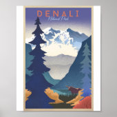 Denali Nationaal Park Litho Kunstwerk Poster (Voorkant)