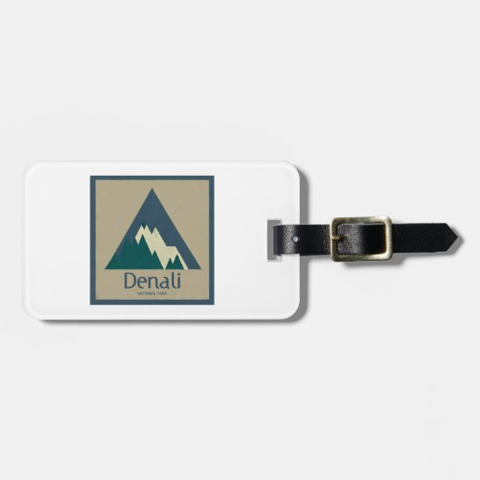 Denali Nationaal Park Rustiek Bagagelabel (Voorkant horizontaal)