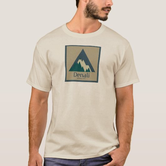 Denali Nationaal Park Rustiek T-shirt (Voorkant)