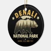 Denali National Park Alaska Forest Landscape Keramisch Ornament (Links)