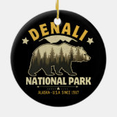 Denali National Park Alaska Forest Landscape Keramisch Ornament (Achterkant)