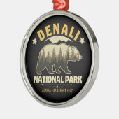 Denali National Park Alaska Forest Landscape Metalen Ornament (Links)