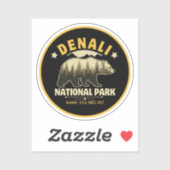 Denali National Park Alaska Forest Landscape Sticker (Vel)