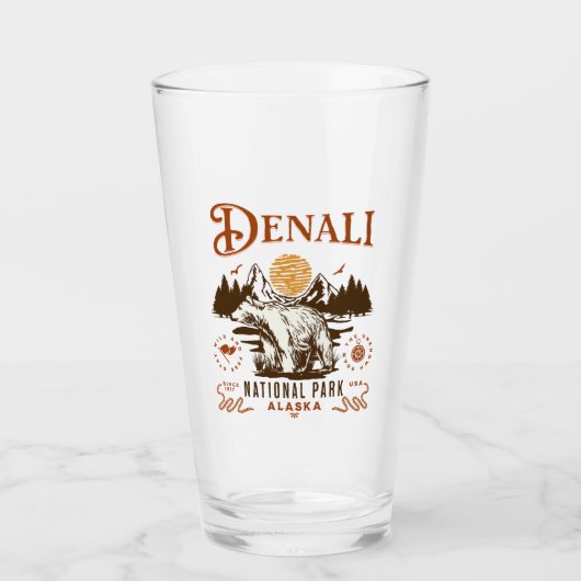 Denali National Park Alaska Glas (Voorkant)