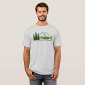 Denali National Park Alaska Green Stripes T-shirt (Voorkant volledig)