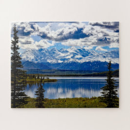 Denali National Park Alaska Lucht Wolken Bergen Legpuzzel