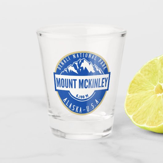Denali National park Alaska Mount Mckinley Shot Glas (Voorkant)