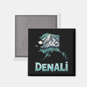 Denali National Park Alaska Mountain Wilderness Magneet (Voorkant / Achterkant)