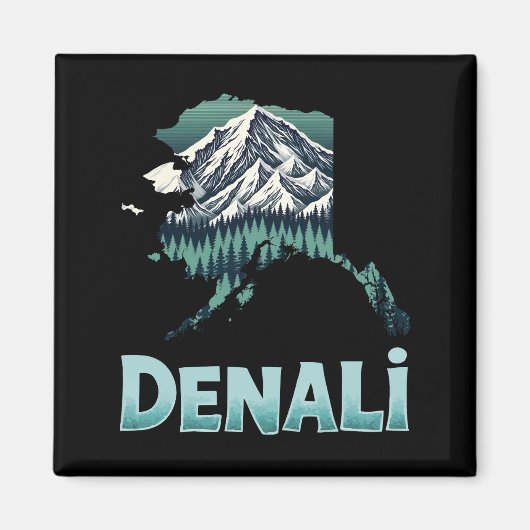 Denali National Park Alaska Mountain Wilderness Magneet (Voorkant)