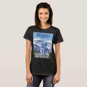 Denali National Park Alaska Poster Design T-shirt (Voorkant volledig)