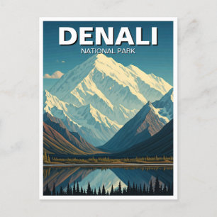 Denali National Park Alaska Reizen Briefkaart