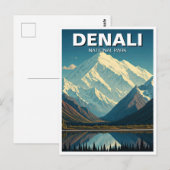 Denali National Park Alaska Reizen Briefkaart (Voorkant / Achterkant)