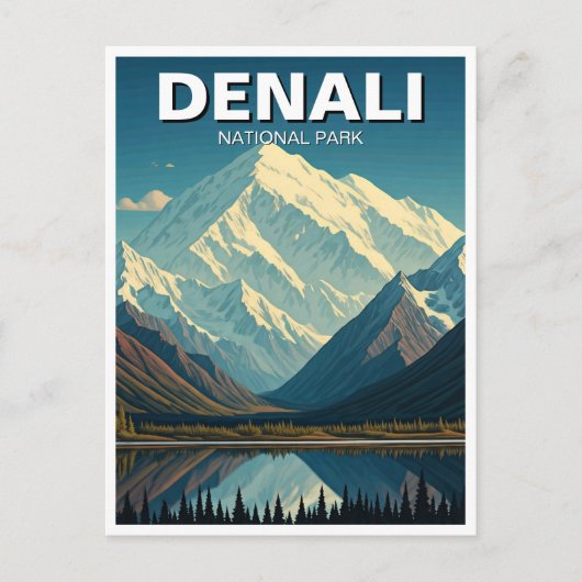 Denali National Park Alaska Reizen Briefkaart (Voorkant)