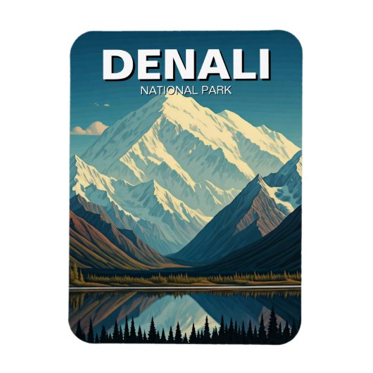 Denali National Park Alaska Reizen Magneet (Verticaal)