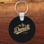 Denali National Park Alaska Souvenir Berg Kamp Sleutelhanger (Voorkant)