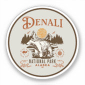Denali National Park Alaska Sticker (Voorkant)