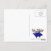 Denali National Park Alaska vlag elk briefkaart (Achterkant)