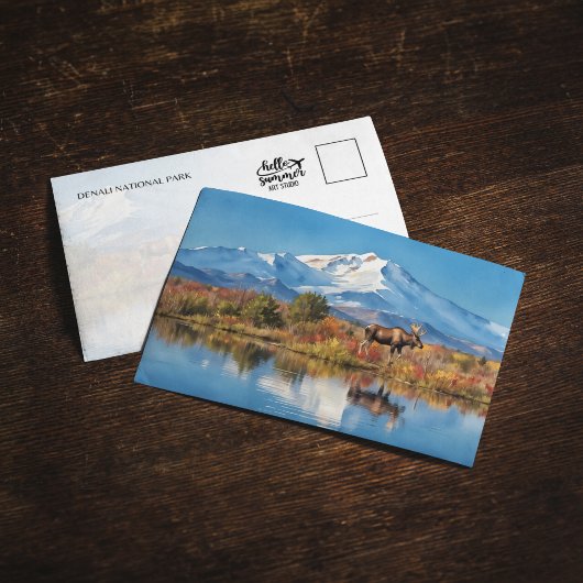 Denali National Park Alaska Waterverf Briefkaart