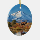 Denali National Park Alaska Waterverf Keramisch Ornament (Rechts)