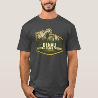 Denali National Park And Preserve Alaska Retro Sle T-shirt