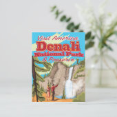 Denali National Park and Preserve Reisposter Briefkaart (Staand voorkant)