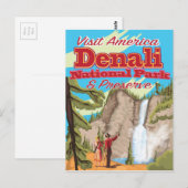 Denali National Park and Preserve Reisposter Briefkaart (Voorkant / Achterkant)