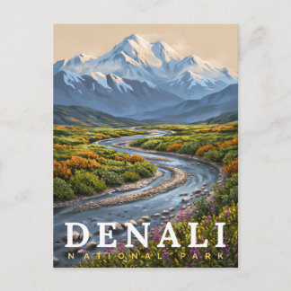 Denali National Park Bergwildernis Briefkaart