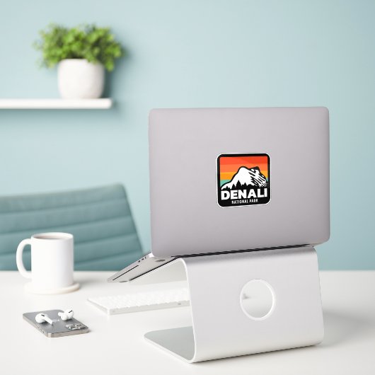 Denali National Park Cool Retro  Gift Sticker (Laptop op bureau)