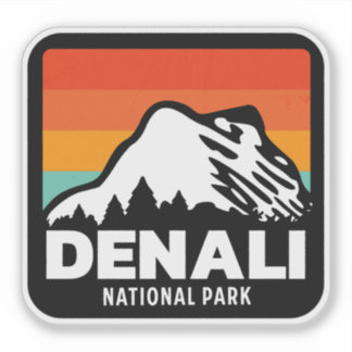 Denali National Park Cool Retro  Gift Sticker