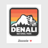 Denali National Park Cool Retro Gift Sticker (Vel)