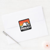 Denali National Park Cool Retro  Gift Vierkante Sticker (Envelop)