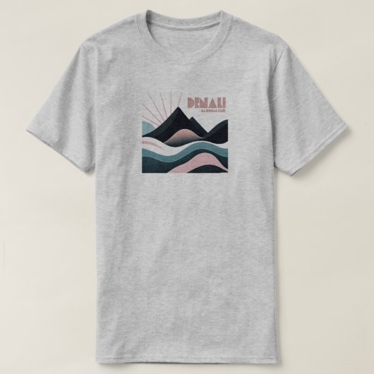 Denali National Park Gekleurde Heuvels T-shirt (Design voorkant)