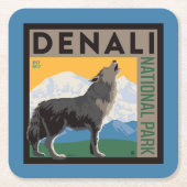 Denali National Park | Howling Wolf Kartonnen Onderzetters (Voorkant)