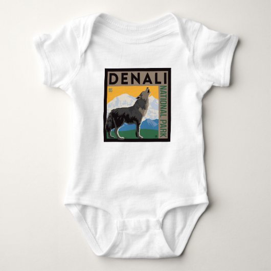 Denali National Park | Howling Wolf Romper (Voorkant)