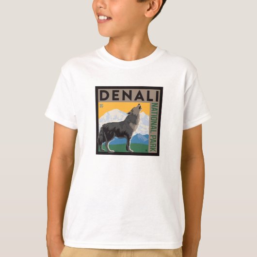 Denali National Park | Howling Wolf T-shirt (Voorkant)