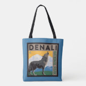 Denali National Park | Howling Wolf Tote Bag (Achterkant)