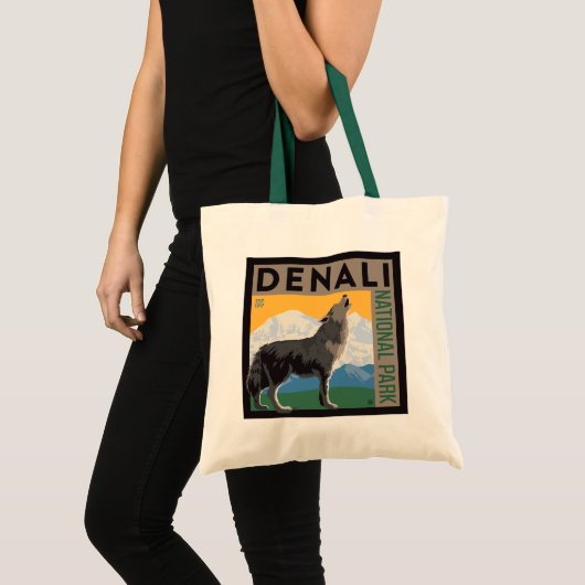 Denali National Park | Howling Wolf Tote Bag (Voorkant (product))