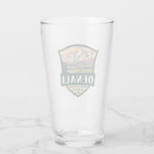 Denali National Park Illustration Travel Glas (Achterkant)