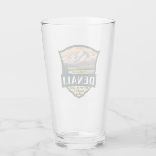 Denali National Park Illustration Travel  Glas (Achterkant)