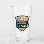 Denali National Park Illustration Travel  Glas (Voorkant)