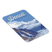 Denali National Park Illustration Travel  Magneet (Rechterzijde)